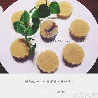 蓝莓绿豆糕by:普蓝高科蓝莓美食特约撰稿人的做法步骤:15