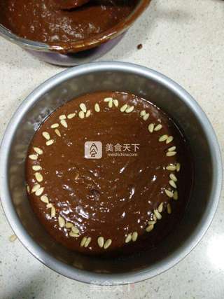 松子巧克力蛋糕的做法步骤:9