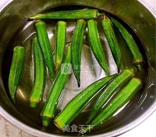 #秋葵蘸麻酱的做法图解5