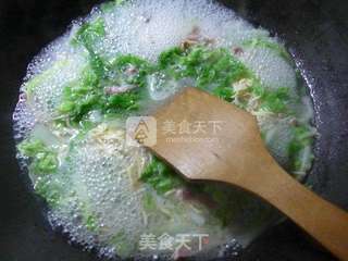 咸肉白菜煮干丝的做法步骤：5