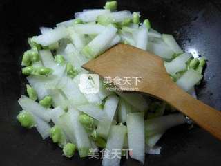 #榨菜丝毛豆煮冬瓜的做法图解3