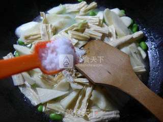 #毛豆腐竹烧茭白的做法图解8