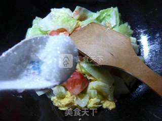 番茄鸡蛋炒圆白菜的做法步骤：10