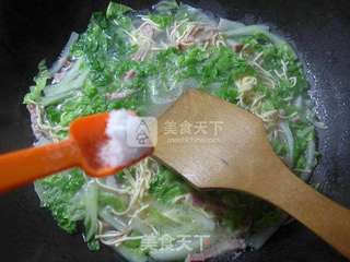 咸肉白菜煮干丝的做法步骤：6