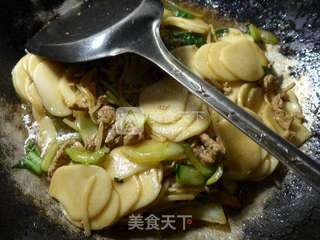 合菜炒年糕的做法步骤：9