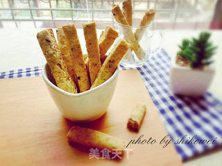 海苔肉松咸酥饼干条的做法步骤:11