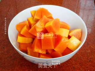 木瓜牛奶的做法步骤：1