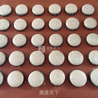 黑芝麻粉马卡龙的做法步骤:13