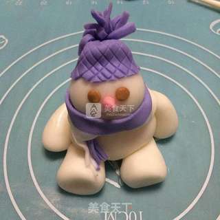 雪娃娃翻糖蛋糕的做法步骤:22