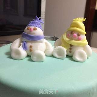 雪娃娃翻糖蛋糕的做法步骤:23