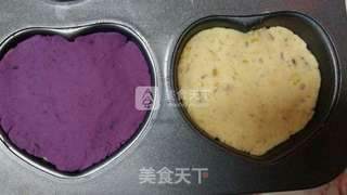 板栗紫薯糯米糕的做法步骤:4