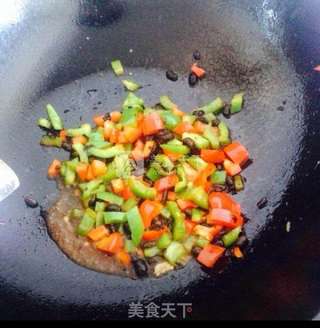 酱油豆鼓炒饭的做法步骤:4