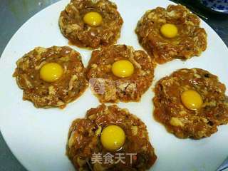 蟹粉蒸肉蛋饼的做法步骤:8