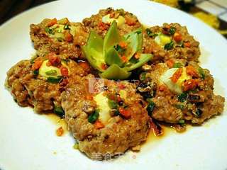 蟹粉蒸肉蛋饼的做法步骤:12