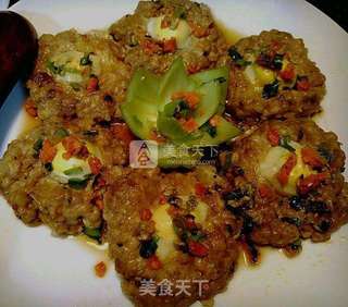 蟹粉蒸肉蛋饼的做法步骤:10