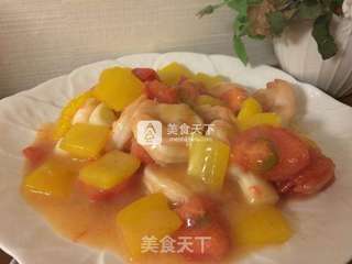 虾仁炒西红柿的做法步骤:14