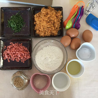 肉松蛋糕卷的做法步骤：1