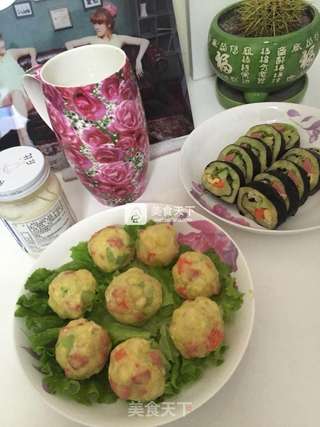 土豆泥寿司的做法步骤:6