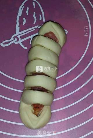 火腿葱香面包的做法步骤：5
