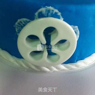 糖霜翻糖蛋糕的做法步骤:13