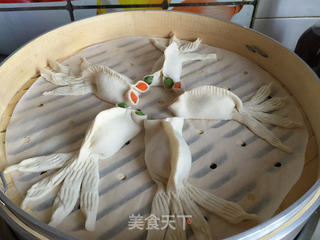 金鱼蒸饺的做法步骤:11