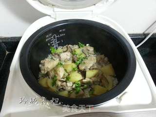 电饭煲版--土豆焖鸡饭的做法步骤:7