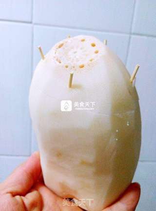 冰糖玫瑰糯米藕的做法步骤:4