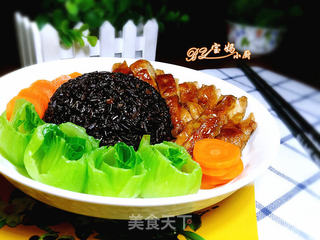 照烧鸡腿墨米饭的做法步骤:20