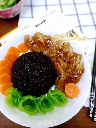照烧鸡腿墨米饭的做法步骤:18