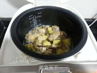 电饭煲版--土豆焖鸡饭的做法步骤:5