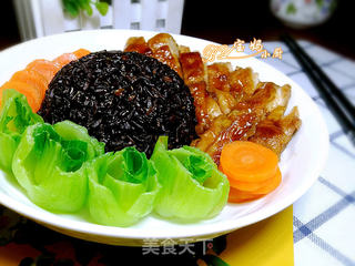 照烧鸡腿墨米饭的做法步骤:22