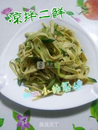 凉拌二鲜~干豆腐凉拌黄瓜的做法步骤：4