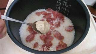 葱香腊肠蛋饭的做法步骤:9