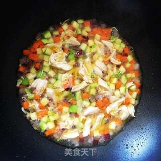 韩式鸡肉粥的做法步骤:7