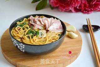 葱油羊肉拌面的做法步骤:13