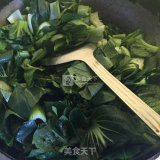 双菇炒青菜的做法步骤：2