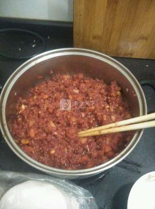 番茄牛肉饺的做法步骤:3