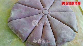 紫荆花蔬菜汁花卷的做法步骤:10