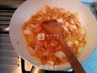 辣白菜炒饭的做法步骤:3