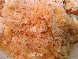 辣白菜炒饭的做法步骤:4