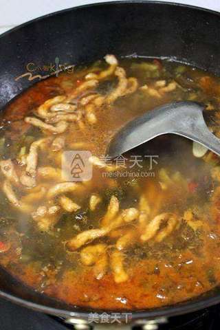 酸菜肉丝面的做法步骤:7