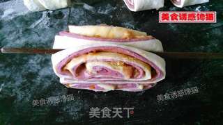 双色榨菜肉末卷的做法步骤:9