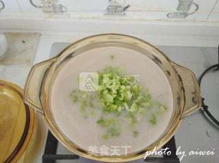 虾皮盖菜芋头羹的做法步骤:8