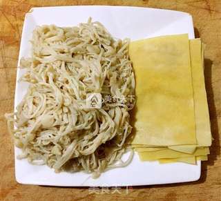 凉拌金针菇偶遇蚬子的做法步骤:8