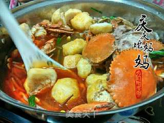 香辣蟹火锅的做法步骤:15