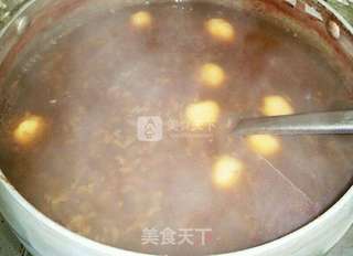 红豆糯米圆子粥的做法步骤:6