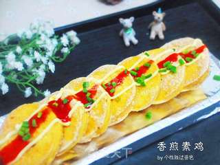 香煎素鸡的做法步骤:6