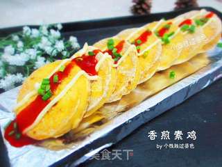 香煎素鸡的做法步骤:5