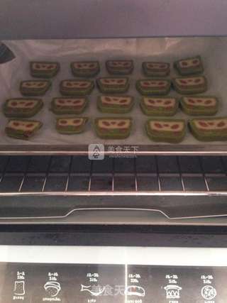 熊猫抹茶可可饼干的做法步骤:22