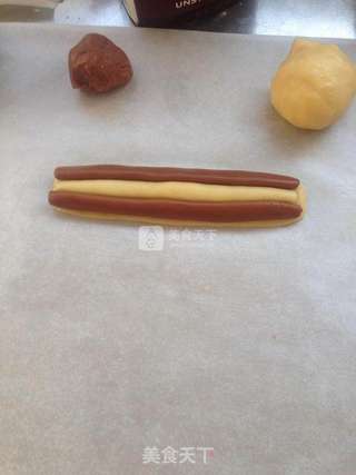 熊猫抹茶可可饼干的做法步骤:16